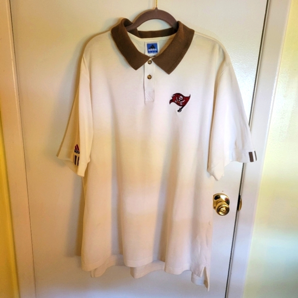 Tampa Bay Buccaneers Adidas Polo Cream 2XL